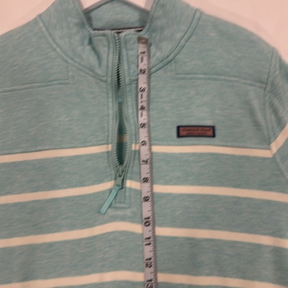 EUC Light Blue Striped Vineyard Quarter-Zip Pullover XXL - Picture 4 of 8